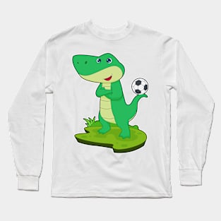 Crocodile Soccer player Soccer Long Sleeve T-Shirt